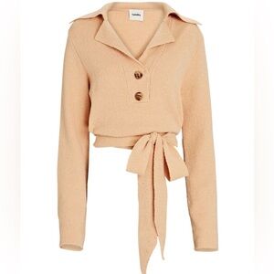 NANUSHKA
Wrap Open Back Polo Sweater